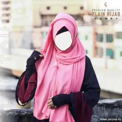 Glam Touch Full Coverage Plain Hijab - Diamond Georgette image