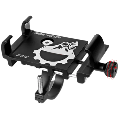 Full Metal Aluminum Alloy Anti-Slip Bracket Mobile Holder For Motorcycle Scooter Cycle Outdoor Handle Holder With Setup Fittings image