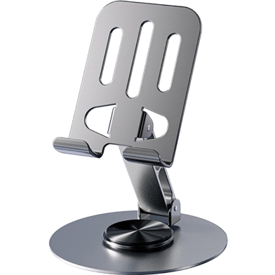 Full Metal Rotatable Foldable Desktop Stand For Mobile andTablet image