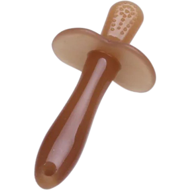 Full Silicone Baby Hand Brush Silica Gel Teether For Baby Children'S Silica Gel Toothbrush Safe Silicone Brush Soft Bristled / Teether CN-1PCS image