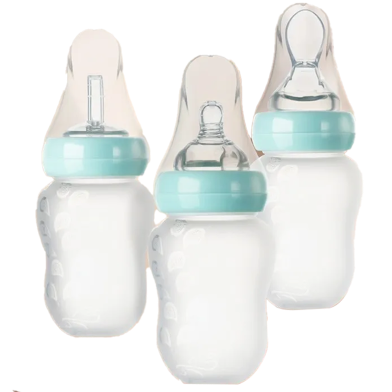 3in1 Package 180ml Full Silicone Spoon feeder / Mom pot / Milk feeder Khisuri/rice vanguard squeezed spoons image