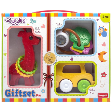 Funskool Gift Set Mini(COMBO-2)-2015 Multicolour Baby Toy for New Born Rattle Teether Vehicle Infant Toys image