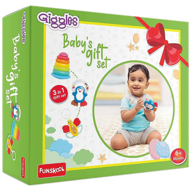 Funskool Giggles Baby'S Gift Set With The Cute Rattle And The Stacking Make The Perfect Toy -306755373 image
