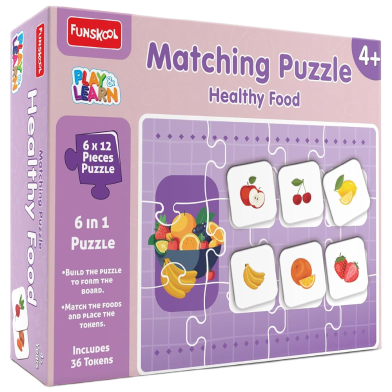 Funskool Matching Puzzle Healthy Food 4Plus (9556200) image