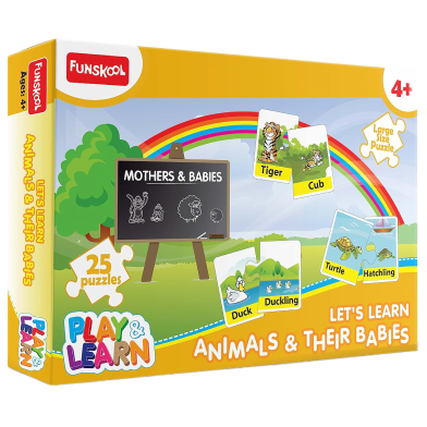 Funskool PAndL Animals And their Babies Puzzle image