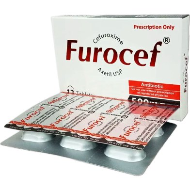 Furocef 500 mg Tablet 6's Strip image