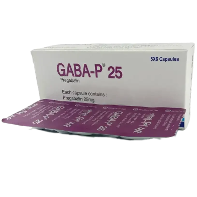 GABA-P 25 mg Capsule 6's strip image