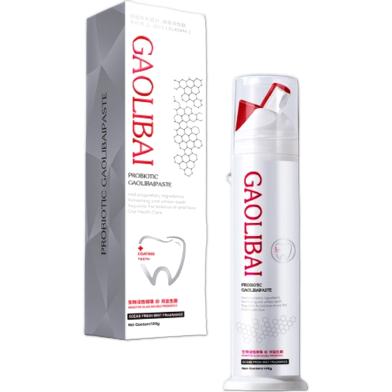GAOLIBAI Natural Whitening Toothpaste with Nano Silver, Removes Yellow Stains, Eliminates Bad Breath-120gm image