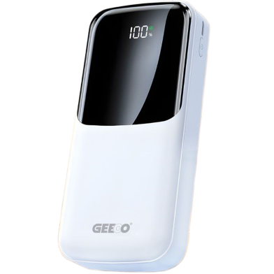 GEEOO P800 22.5W Fast Charging Power Bank 20000mAh | Built-in 4 Cables | Digital Display image