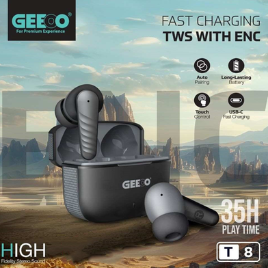 GEEOO T8 Fast Charging TWS with ENC Slide 3