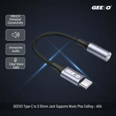 GEEOO Type-C to 3.55mm Jack Supports Music Plus Calling - AD6 Slide 2