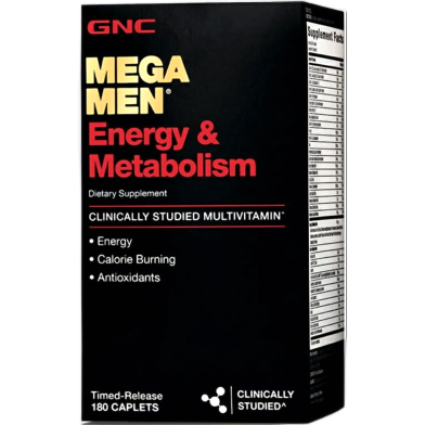 GNC Mega Men Energy and Metabolism Multivitamins 180 Tablets - 48107173937 image