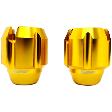 GOYO Branded Alloy Gutli Aluminum Motorcycle Front Slider Protection Cap 1 Pair golden color (goyo_gutli_gold) image