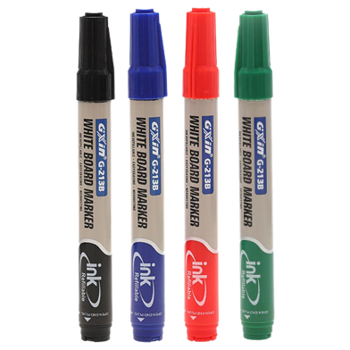 GXIN White Board Marker Refillable - 4 Pcs Multicolor Ink image
