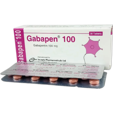 Gabapen 100 mg Tablet 10's Strip image