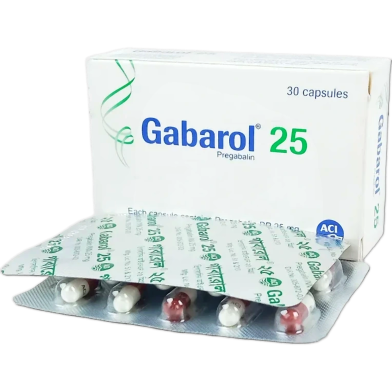 Gabarol 25 mg Capsule 10's Strip image