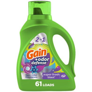 Gain 2In1 Odor Defense Liquid Detergent 1.36 Ltr image
