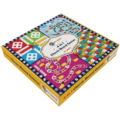 Games And Puzzles 4 In 1 Classic Board Games For Smart Kids image