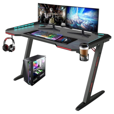 Gaming Desk Z Shaped Large PC | Computer Gaming Desks Tables image