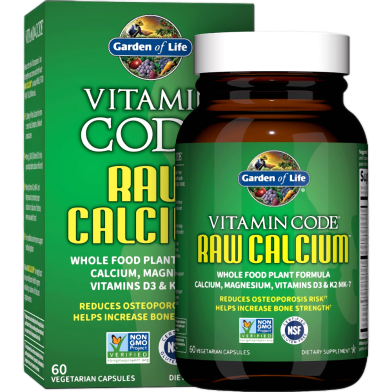 Garden Of Life Raw Calcium Supplement With Magnesium K2 D3 C And Probiotics – 60 Capsules image
