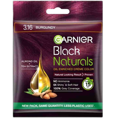 Garnier Black Naturals Oil Enriched Creme Hair Colour Burgundy 20ml image