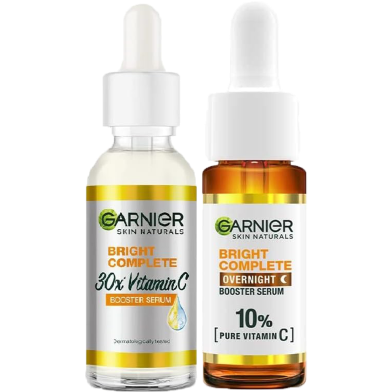 Garnier Bright Complete Vitamin C Dual Serum Combo 15 ml Plus 15 ml Day and Night Serum Combo image