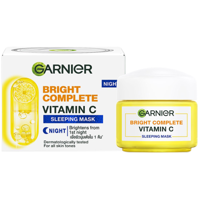 Garnier Bright Complete Vitamin C Night Sleeping Mask Cream 40gm image