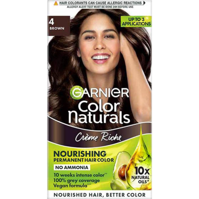 Garnier Color Naturals Shade 4 Brown 60ml plus 50gm image