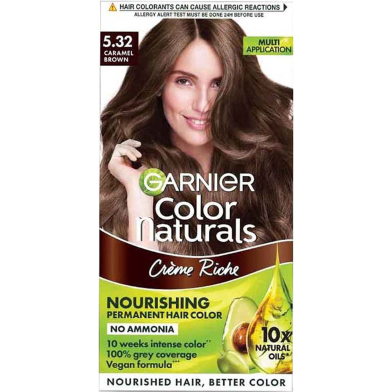 Garnier Colour Naturals Shade 5.32 Caramel Brown 70ml Plus 60g image