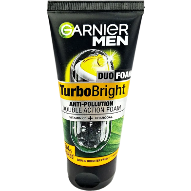 Garnier Men Face Wash Brightening And Anti-Pollution TurboBright Double Action 50gm image