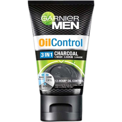 Garnier Men Oil Control 3 in 1 Charcoal Foam 100ml image