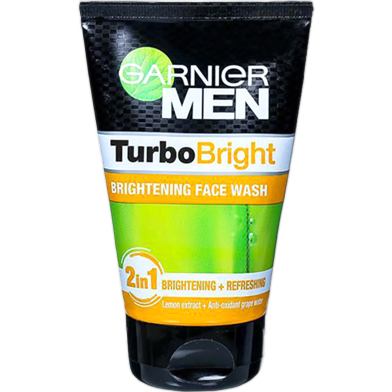 Garnier Men Turbo Bright Brightening Face Wash 100gm image