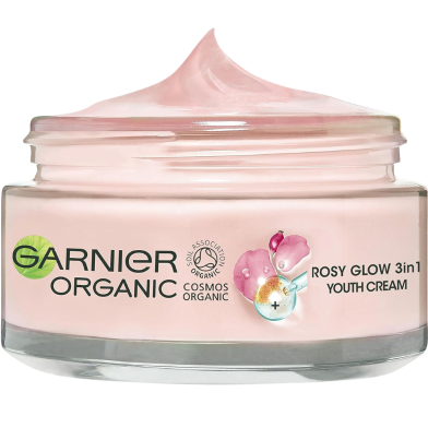 Garnier Organic Vitamin C Rosy Glow 3-in-1 Youth Cream – 50ml image