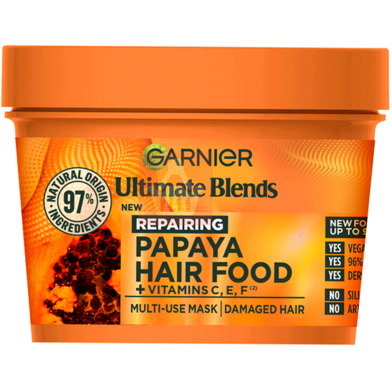 Garnier Ultimate Blends Repairing Hair Food Papaya and Amla 3 In 1 Damaged Hair Mask 400ml image