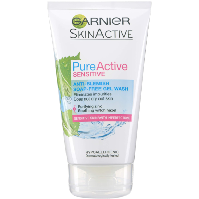 Garnier Pure Active Sensitive Anti-Blemish Face Wash – 150ml image