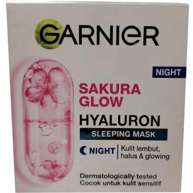 Garnier Sakura Glow Hyaluron Sleeping Mask Night Cream 50ml image