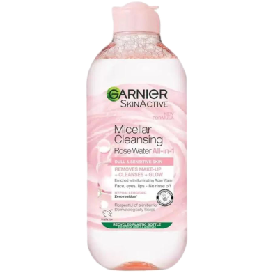 Garnier Skinactive Micellar Water With Rose Water All-in-1 - 400ml image