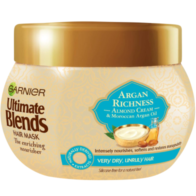 Garnier Ultimate Blends Argan Oil And Almond Cream Dry Hair Treatment Mask – 300ml image