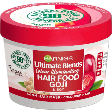 Garnier Ultimate Blends Colour Illuminating Hair Mask with Goji and Soy – 400ml image