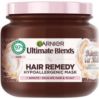 Garnier Ultimate Blends Delicate Oat Milk Hair Remedy Hypoallergenic Mask - 340ml image
