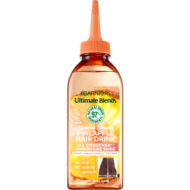 Garnier Ultimate Blends Glowing Lengths Pineapple Hair Drink 200ml image