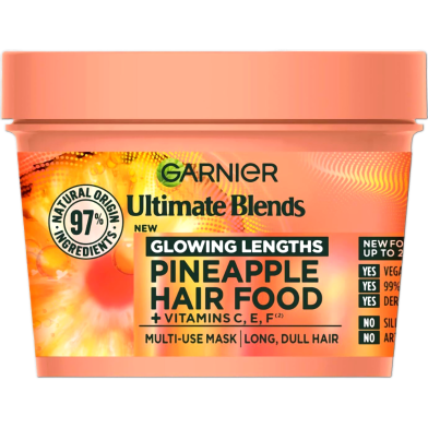 Garnier Ultimate Blends Glowing Lengths Hair Mask with Pineapple and Vitamins – 400ml image