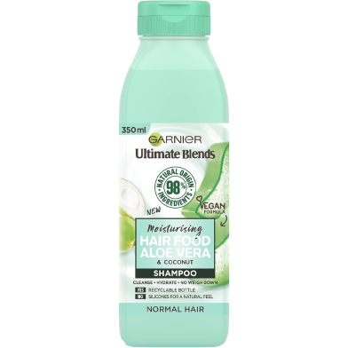 Garnier Ultimate Blends Hair Food Aloe Vera and Coconut Shampoo 350 ml image