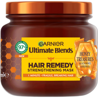 Garnier Ultimate Blends Honey Treasures Hair Remedy Repairing Mask 340ml image