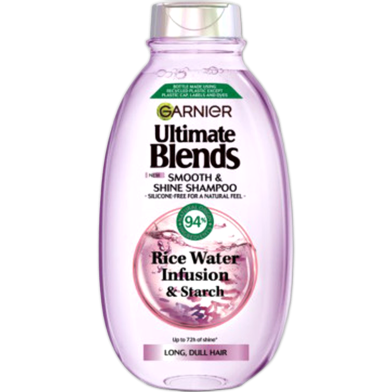Garnier Ultimate Blends Rice Water Infusion and Starch Smooth and Shine Shampoo 300ml image