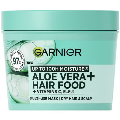 Garnier Up To 100H Moisture Aloe Vera Hair Food Plus Vitamin C,E,F Multi-Use Mask – 400ml image