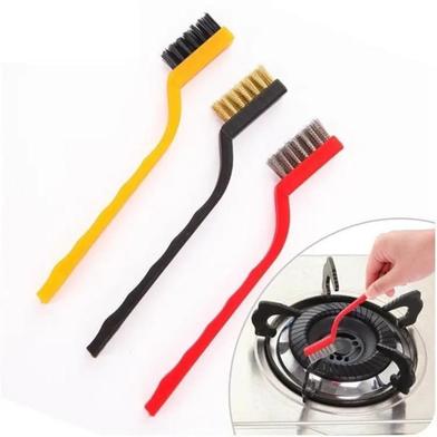 Gas Stove Cleaning Brush Set - Metal Fiber Strong Decontamination Multifunctional Kitchen Tool - 3pcs image