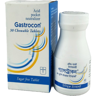 Gastrocon 500 mg Plus 100 - 30's pack Chewable Tablet image