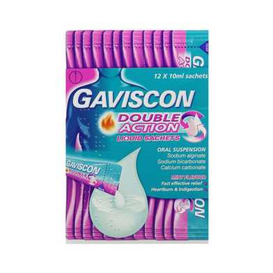 Gaviscon Double Action Liquid Sachets 12 X 10ml Mint Flavor image