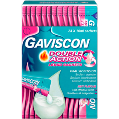 Gaviscon Double Action Liquid Sachets 24X10ml image
